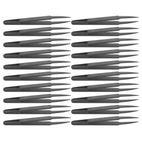 20Pcs Tweezers Carbon Fiber AntiStatic High Accuracy Industrial Repairing Tools 93303 (Option: as picture)