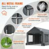 VEVOR Carport, Heavy Duty Car Canopy with Roll-up Ventilated Windows, Extra Large Portable Garage with Removable Sidewalls, Waterproof UV Resistant Al