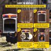 VEVOR Automatic Chicken Coop Door, Auto Open/Close, Gear Lifter Galvanized Poultry Gate with Evening and Morning Delayed Opening Timer & Light Sensor,