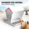 VEVOR Galvanized Poultry Feeder Holds Feed Chicken Feeders No Waste Hanging Chicken Feeder with Lid Weatherproof Outdoor Coop Food Dispenser for Duck