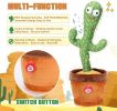 Dancing Cactus Repeat Talking Toy Electronic Plush Toys Singing Recording Lighting Early Education Funny Christmas Gift For Kids