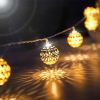 1pc; LED String Lights; Moroccan Hanging String Lights; Battery Operated Warm White Fairy Lights; For Indoor Decor; Home; Bedroom; Party; Wedding; Chr