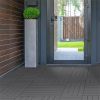 Patio Interlocking Deck Tiles, 12"x12" Square Composite Decking Tiles, Four Slat Plastic Outdoor Flooring Tile All Weather for Balcony Porch Backyard,