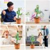 Dancing Cactus Repeat Talking Toy Electronic Plush Toys Singing Recording Lighting Early Education Funny Christmas Gift For Kids