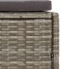 Spa Surround Gray Poly Rattan and Solid Wood Acacia