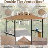 8x 5 FT Grill Gazebo Grill Canopy Double Tiered BBQ Gazebo Outdoor BBQ Canopy