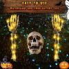 Halloween Decorations with 20 LED lights 8 changeable lighting modes waterproof battery-powered timer Skeleton Hand Realistic Halloween skeleton indoo