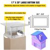 VEVOR Chimney Cap, Flue Caps, 304 Stainless Steel Fireplace Chimney Cover, Adjustable Metal Spark Arrestor with Bolts Screws, Mesh Chimney Flue Cover
