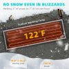 VEVOR Snow Melting Mat, 3 in/h Melting Speed, Heated Outdoor Mats for Winter Entrances, No-Slip Rubber w/Plug, Power Cord, Outlet Timer, Reflective St