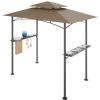 8x 5 FT Grill Gazebo Grill Canopy Double Tiered BBQ Gazebo Outdoor BBQ Canopy