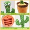 Dancing Cactus Toy Repeats What You Say Electronic Dancing with Lighting Toys Recording Singing Spanish Language Song for Kids