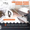 VEVOR Snow Roof Rake, Blade Snow Removal Tool, Aluminium Roof Shovel, Roll Wheels for Roof Protection, Anti-Slip Handle Grip, Easy to Setup & Use for
