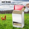 VEVOR Galvanized Poultry Feeder Holds Feed Chicken Feeders No Waste Hanging Chicken Feeder with Lid Weatherproof Outdoor Coop Food Dispenser for Duck
