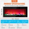 VEVOR Electric Fireplace Linear Fireplace Wall-mounted or Recessed