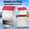 VEVOR Galvanized Poultry Feeder Holds Feed Chicken Feeders No Waste Hanging Chicken Feeder with Lid Weatherproof Outdoor Coop Food Dispenser for Duck