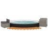 Spa Surround Gray Poly Rattan and Solid Wood Acacia