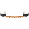 Spa Surround Black Poly Rattan and Solid Wood Acacia