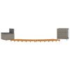 Spa Surround Gray Poly Rattan and Solid Wood Acacia