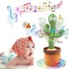 Dancing Cactus 120 Song Speaker Talking Usb Charging Voice Repeat Plush Cactu Dancer Toy Talk Plushie Stuffed Toys For Kids Gift