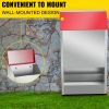 VEVOR Galvanized Poultry Feeder Holds Feed Chicken Feeders No Waste Hanging Chicken Feeder with Lid Weatherproof Outdoor Coop Food Dispenser for Duck