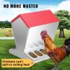 VEVOR Galvanized Poultry Feeder Holds Feed Chicken Feeders No Waste Hanging Chicken Feeder with Lid Weatherproof Outdoor Coop Food Dispenser for Duck