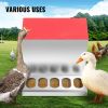 VEVOR Galvanized Poultry Feeder Holds Feed Chicken Feeders No Waste Hanging Chicken Feeder with Lid Weatherproof Outdoor Coop Food Dispenser for Duck