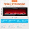VEVOR Electric Fireplace Linear Fireplace Wall-mounted or Recessed