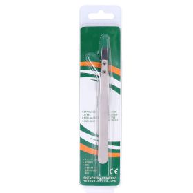 Plastic Tweezers Carbon Fiber Plastic Replacement Head Flat Anti Static Tweezers Matte Sandblasted Fixture for Electronics (Option: as picture)